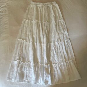 Edikted White Maxi Skirt - Size XS